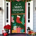 thumbnail image 5 of Christmas Front Door Decoration, Christmas Elastic Fabric Door Covers, Christmas Stretch Door Cover, Door Porch Covers for Home Party Holidays Decoration, 35x79 In, 5 of 7