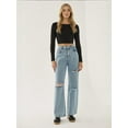 thumbnail image 3 of Destroyed Wide Leg Jeans, 3 of 7