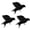 3pcs, variant on Mskk Black Crow Halloween Decoration Set - Realistic Bird Figurine Flying Prop For Halloween Yard Garden Tabletop Home Decor Plastic Feather Prop