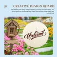 thumbnail image 5 of DEEPCRAFF wood painting panel Round Wooden Sign Beige 4 Sets, 5 of 5