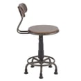 thumbnail image 2 of Indoor Home Office Furniture Dakota Industrial Task Chair In Antique Metal And Espresso Wood, 2 of 5