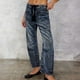 thumbnail image 1 of WILLBEST Jeans Mujer Pantalones Vaqueros Holgados de Barril para Mujer, de Tiro Bajo, Con Parches y Pernera Ancha, Con Bolsillos, Estilo Urbano Informal, Diseño Artístico, Ajuste Cómodo. Extra Grande, 1 of 4