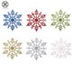 thumbnail image 3 of Adornos navideños de plástico con purpurina de Luxtrada, 12 piezas, 4 pulgadas, copos de nieve, para árbol de Navidad (azul), 3 of 8