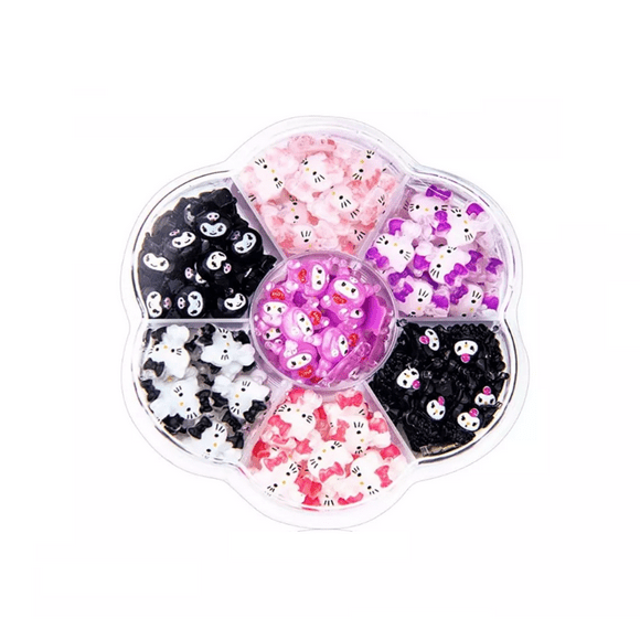 70pcs Kawaii Decoración De Uñas 3d Para Acrílicas Piedras