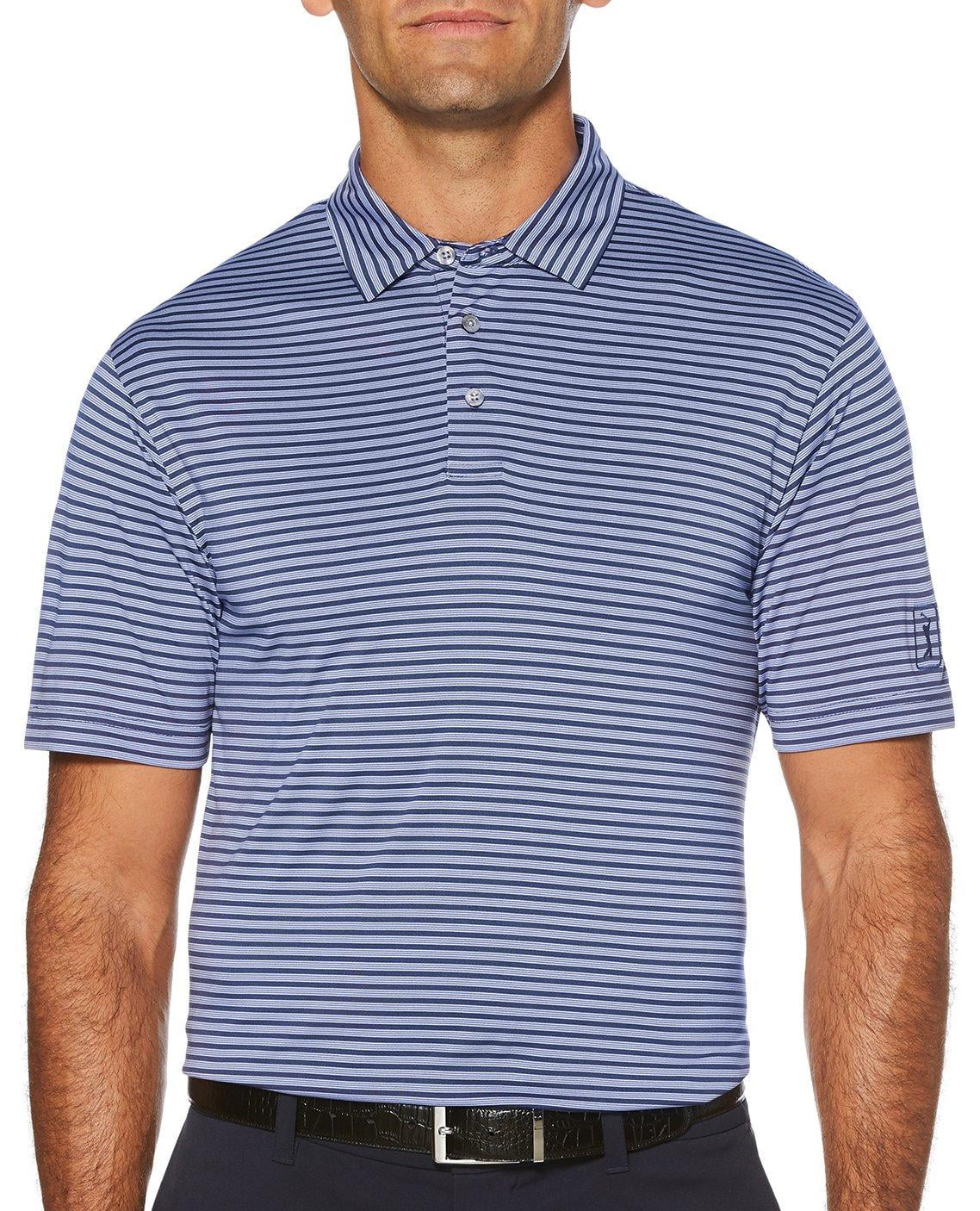 PGA TOUR Mens Feeder Stripe Polo Shirt - Walmart.com