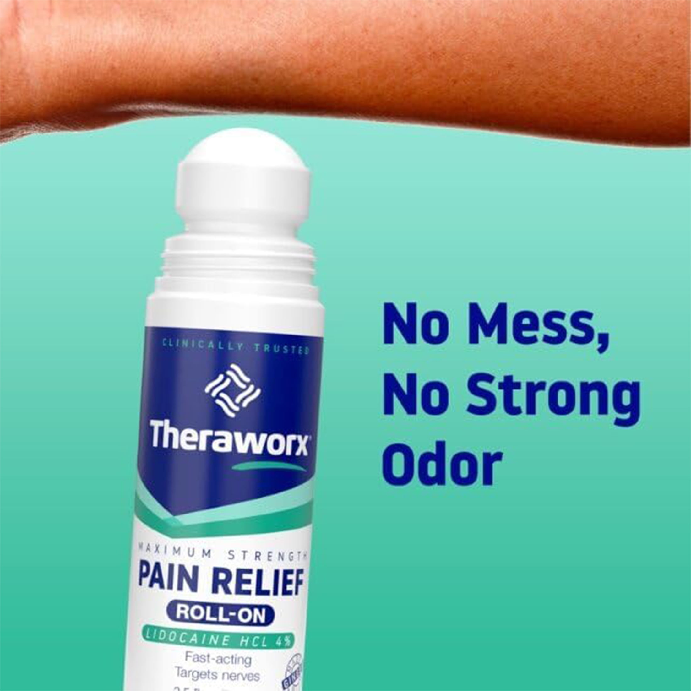 (2 pack) Theraworx Maximum Strength Pain Relief with Lidocaine, Topical Pain Relief
