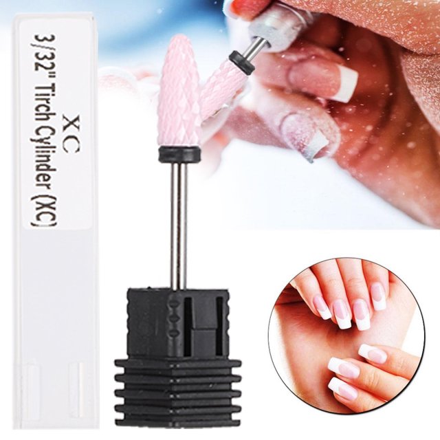 Juego de Brocas para Uñas 5 Tipos de Cabeza de Molienda con Forma de Cilindro de Cerámica Broca para Uñas para Herramientas de Manicura para Pulir Uñas para Uñas de Gel ANGGREK Otros