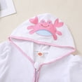thumbnail image 7 of MEZZALL Girls Romper Jumpsuit O-neck For Toddler Hooded Swimsuit Cover Up For Beach And Bathtime Embroidered Crab Design Tropical Vacation Beachwear Versatile / 18-24 Months, 7 of 7
