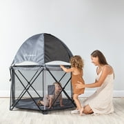 Go With Me Eclipse Portable Toddler Playard with Canopy, Indoor/Outdoor, Grey, Unisex