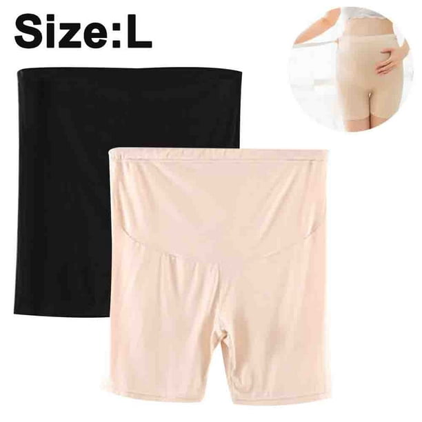 2 pcs Womens Seamless Maternity Shapewear High Waist Mid-Thigh Pettipant Pregnancy  Underwear for Belly Support 