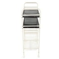 thumbnail image 6 of 4-Tier Kitchen Utility Storage Carts with Wheels, 17.32'' x 10.24'' x 40.94'' Shelf Trolley with 3 Mesh Wire Basket and 2 Shelving Unit, Standing Spice Storage Cart for Microwave Oven, White, S13808, 6 of 7