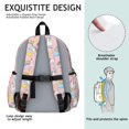 thumbnail image 5 of Unicorn and Star Pink Pattern Cute School Backpack with Padded Back and Adjustable Shoulder Straps 13.4"x11"x4.7", 5 of 5