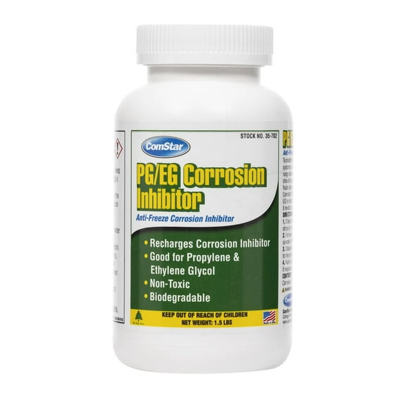ComStar PG/EG Corrosion Inhibitor, 1.5 Pound, Extends Fluid Life, Prevents Acidic Water Buildup, Ideal for Propylene & Ethylene Glycol Systems, Non-Toxic, Heat Transfer Fluids & Anti-Freeze (35-702)
