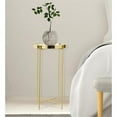 thumbnail image 6 of Atlantic Ritz Accent Side Table with Glass Top, 24" Tall, Gold, 6 of 15