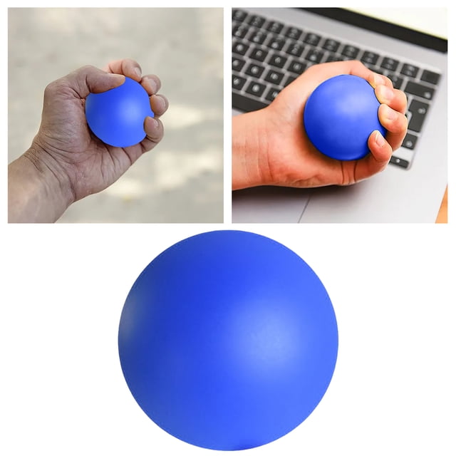 WUSUOWEI Stress Relieving Grip Ball Resistance Strength Hand Exercise Hand Strength for Hand Finger Wrist Muscles Hand Grip Strength Trainer 7cm (Blue) 4/3/2/1PCS