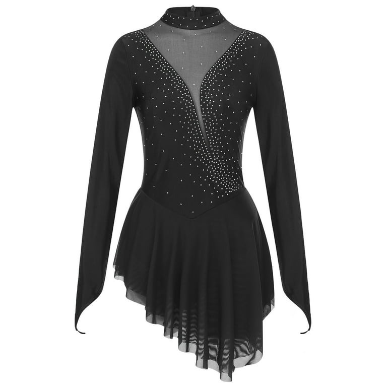 black off shoulder cocktail dress DANCE QUEEN 735 Black Hollow Mesh Long Sleeve Custom Dress –  dancequeen-dancewear