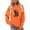 Orange [Womens Halloween Sweatshirts] [WenDA6070208], variant on Halloween Sweatshirt for Women Funny Black Cat Skeleton Printed Long Sleeve Fall Sweaters for Women Going Out Fashion Clothing Womens Tops Orange, XXL