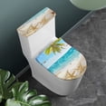 thumbnail image 6 of SEANATIVE Shells Starfish Toilet Seat Lid Cover 2-PCS Soft Beach Home Indoor Bathroom Decor Toilet Tank Lid Cover Replacement with Stretch Edges Fits for Most Toilet Tanks & Lids, 6 of 6
