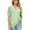 Green, variant on Womens Summer Puff Short Sleeve V Neck T-Shirts Eyelet Casual Lace Dressy Tops Tunic Blouses White XL