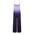 thumbnail image 4 of lcziwo Womens Spaghetti Strap Wide Leg Jumpsuits Fashion Gradient Print One Piece Overalls 2025 Summer Sleeveless Rompers with Pockets Womens Sweaters Clearance, 4 of 7