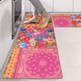 thumbnail image 2 of Kitchen Rugs Sets Of 2,Bright Pioneer Flower Patchwork Anti Fatigue Kitchen Mat Rugs Non Slip Washable,Decorative Kitchen Floor Mats for Kitchen,Sink,Laundry,17"X47", 2 of 5