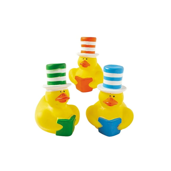 Stovepipe Hat Rubber Duckies - Party Favors - 12 Pieces