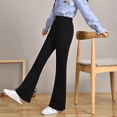 thumbnail image 3 of Pantalones acampanados negros de moda para niñas, estilo de ropa de abrigo de primavera/otoño, pantalones para niños, pantalones para niños con estilo, 3 of 5