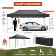 thumbnail image 3 of TROPOW 10x20 Heavy Duty Pop up Canopy Tent with 6 Sidewalls, Commercial Instant Canopies Tents for Parties Gazebos with Roller Bag, All Season Wind & Waterproof UPF50+,Thickened Hexagonal Frame, 3 of 7
