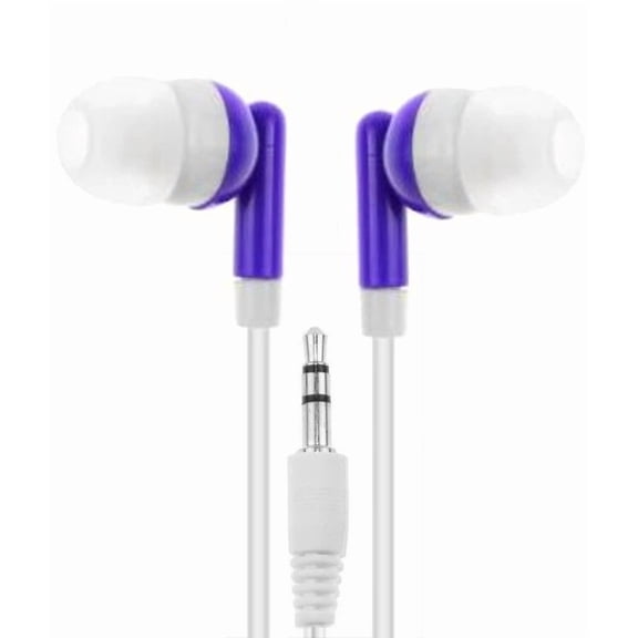 YANI- Bulk Lot Of 25 Purple 3.5Mm Headphones / Earbuds / Great For Kids / Schools