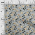 thumbnail image 2 of oneOone Cotton Poplin Yellow Fabric Floral Retro Craft Projects Decor Fabric Printed By The Yard 42 Inch Wide, 2 of 5