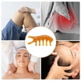 thumbnail image 4 of Unique Bargains 1 Pc Comfortable Head Massage Comb for Home Orange Yellow Resin, 4 of 5