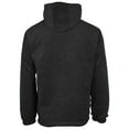 thumbnail image 4 of Men's Water Resistant Polar Fleece Lined Hooded Windbreaker Rain Jacket (Black,M), 4 of 4