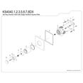 thumbnail image 3 of Kingston Brass KS4042DX Concord Single-Handle Six-Way Diverter Valve with Square Trim Kit, Polished Brass, 3 of 4