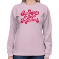 thumbnail image 2 of Smartprints Women's Sunshine & Good Intentions Sweatshirt Light Pink, Cotton, S, 2 of 4