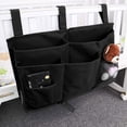 thumbnail image 4 of Bunk Bed Organizer, Bedside Caddy Hanging Bed Organizer Storage Bag 7 Pockets, for College Dorm Rooms Bed, Hospital Bed, Baby Bed Rails, 600D Oxford Cloth (Black), 4 of 7