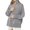 Gray, variant on Solid Color Long Sleeve Women Zipper Sweater Casual Knit Pullover Jumper