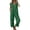 Green-summer romper women, variant on Dazajoo Women's Cotton Linen Jumpsuit Dressy Casual Short Sleeve V Neck Wide Leg Belt Pants Jumpsuits with Pockets 2024 Summer Fashion Plus Size Solid Color Jumpers for Women,Black,S