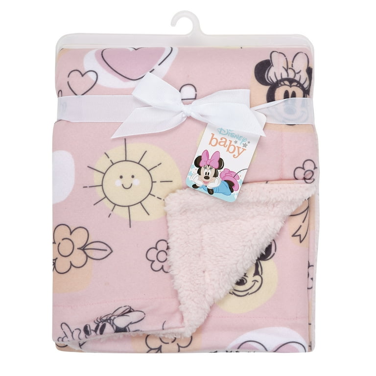 Lambs Ivy Disney Baby Sweetheart Minnie Mouse Pink Soft Fleece Baby Blanket