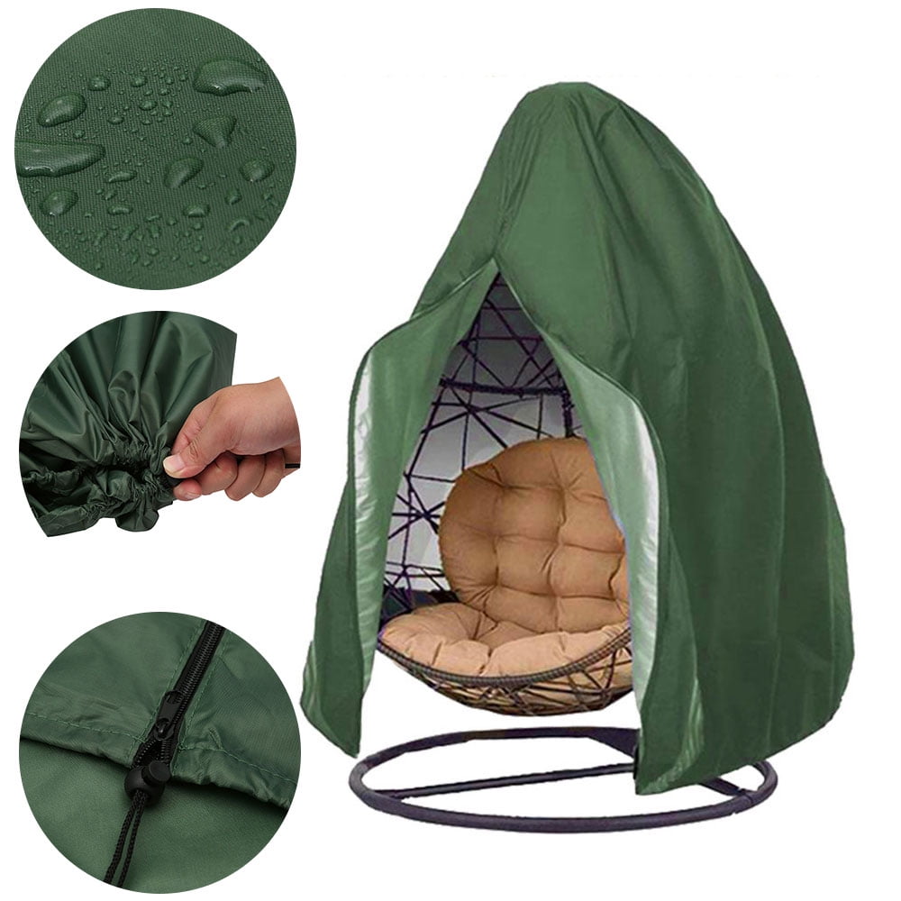 ODOMY Patio Hanging Egg Chair Cover Outdoor Rattan Wicker Swing Chair