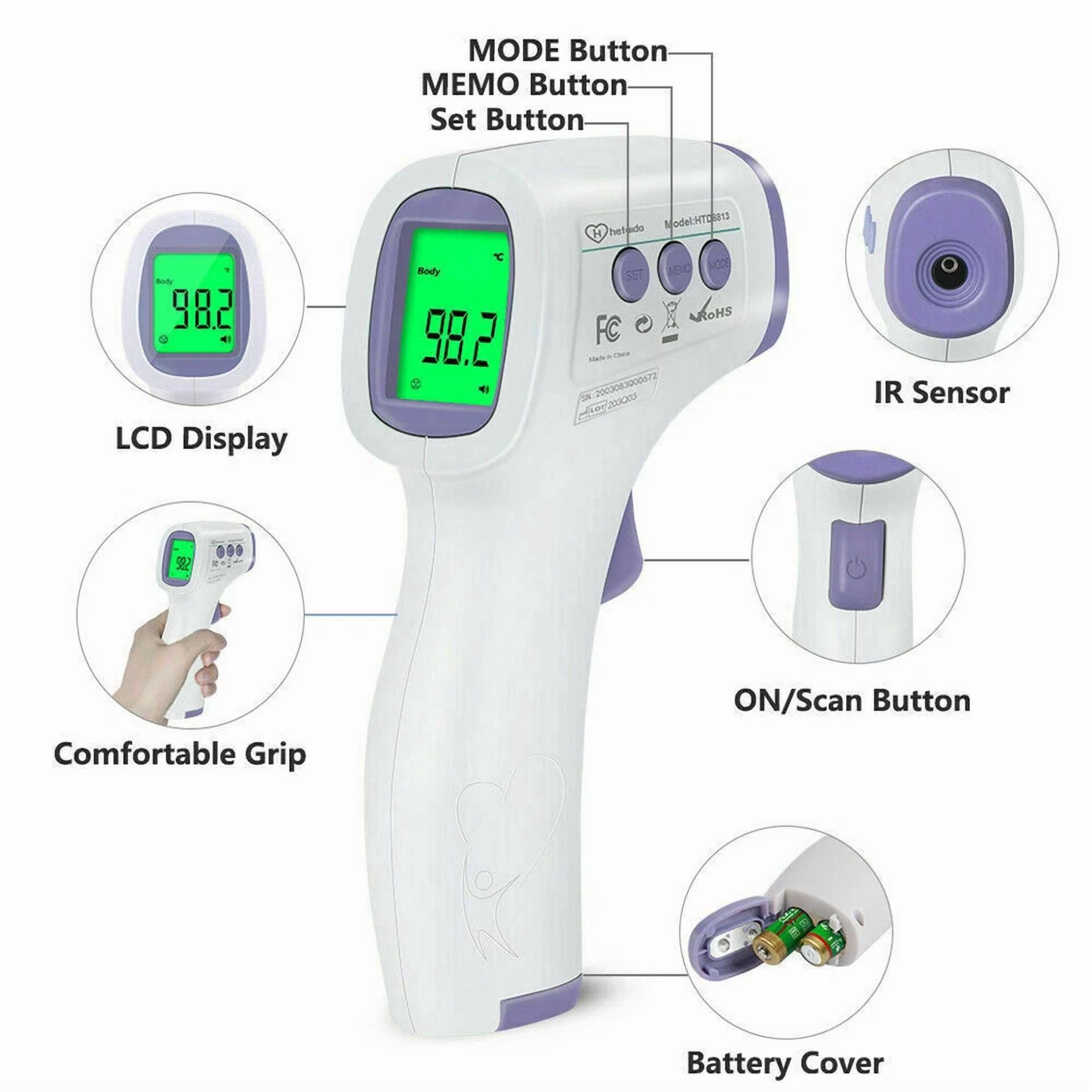 CIRCLE- Infrared Thermometer Gun No Touch Digital Laser Temperature Reading