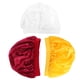 thumbnail image 1 of 3 gorras para dormir para niños, gorros elásticos para dormir, gorros de protección para el cabello, sombrero de borde ancho para viajes a casa (clarete blanco amarillo), 1 of 5