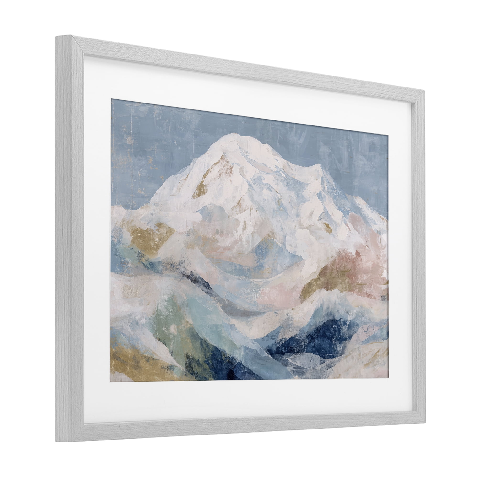 Stupell Industries Icy Mountain Range at Dusk Gray Framed Print Under Glass, design by Chromatic Storm Studio
