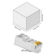 thumbnail image 2 of Cable Ethernet de cabeza conector RJ45 CAT6 para Cable Ethernet plateado 100 Uds., 2 of 5
