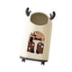 thumbnail image 5 of Bote de Basura con Ruedas Diseño Creativo Cubo de Residuos Contenedor de Basura Cesto Decorativo Material PP Doble Capa Funcional Apto para Dormitorio, 5 of 9
