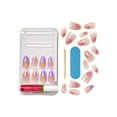thumbnail image 3 of KISS Salon Design, Press On Nails, Worry bout Karma, Pink, Medium Almond, 24 Count, 3 of 7