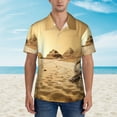 thumbnail image 4 of Bedouin On Camel Hawaiian Shirts For Men, Summer Short-Sleeve Relaxed-Fit Button-Down Shirts Medium, 4 of 9