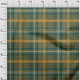 thumbnail image 2 of oneOone Cotton Jersey Olive Green Fabric Madras Check Dress Material Fabric Print Fabric By The Yard 58 Inch Wide, 2 of 4