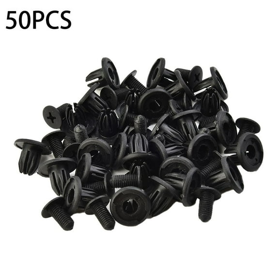 50Pcs Auto Plastic Bumper Fastener Rivet Retainer Push Type Car Door Trim Panel Clip For 10Mm Hole Car Accessories