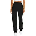 thumbnail image 5 of Susanny Sweatpants for Women Tall Long Cinched Drawstring with Pockets Fleece Sweat Pants Workout Casual Clearance Baggy Pants Running Cute Petite Jogger Pants Black S, 5 of 5