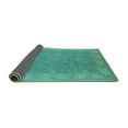 thumbnail image 2 of Ahgly Company Indoor Square Oriental Turquoise Blue Industrial Area Rugs, 5' Square, 2 of 4